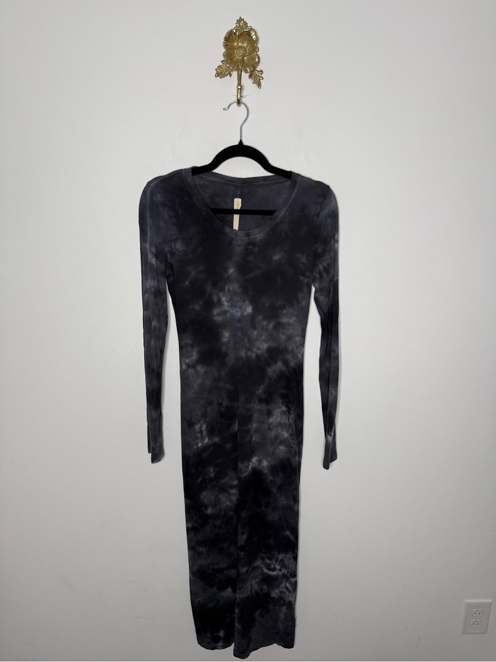Raquel Allegra Black Tie-Dye Camo Layering Dress 1-S